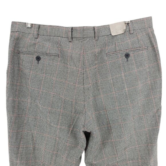 MOSS BROS Dress Pants Houndstooth Plaid Savoy Taylors Guild Regular Fit 38R - Picture 4 of 9